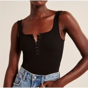 Abercrombie & Fitch Black Hook & Eye Bodysuit